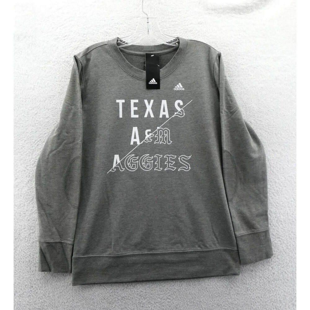 Texas A&M Aggies Sweater‎ Mens Medium Gray Knit Pullover Football Casual NCAA